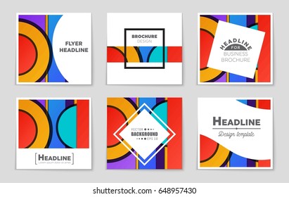 Abstract vector layout background set. For art template design, list, front page, mockup brochure theme style, banner, idea, cover, booklet, print, flyer, book, blank, card, ad, sign, sheet,, a4