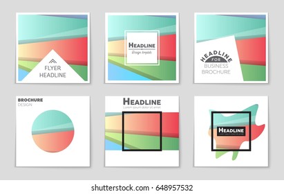 Abstract vector layout background set. For art template design, list, front page, mockup brochure theme style, banner, idea, cover, booklet, print, flyer, book, blank, card, ad, sign, sheet,, a4