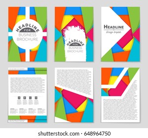 Abstract vector layout background set. For art template design, list, front page, mockup brochure theme style, banner, idea, cover, booklet, print, flyer, book, blank, card, ad, sign, sheet,, a4