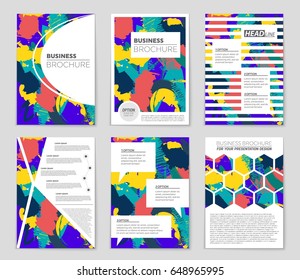 Abstract vector layout background set. For art template design, list, front page, mockup brochure theme style, banner, idea, cover, booklet, print, flyer, book, blank, card, ad, sign, sheet,, a4