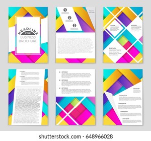 Abstract vector layout background set. For art template design, list, front page, mockup brochure theme style, banner, idea, cover, booklet, print, flyer, book, blank, card, ad, sign, sheet,, a4