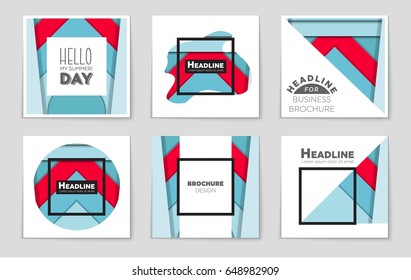 Abstract vector layout background set. For art template design, list, front page, mockup brochure theme style, banner, idea, cover, booklet, print, flyer, book, blank, card, ad, sign, sheet,, a4