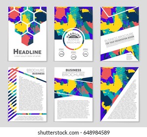 Abstract vector layout background set. For art template design, list, front page, mockup brochure theme style, banner, idea, cover, booklet, print, flyer, book, blank, card, ad, sign, sheet,, a4