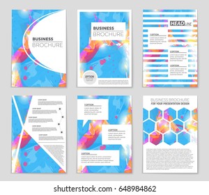 Abstract vector layout background set. For art template design, list, front page, mockup brochure theme style, banner, idea, cover, booklet, print, flyer, book, blank, card, ad, sign, sheet,, a4