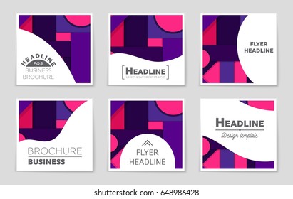 Abstract vector layout background set. For art template design, list, front page, mockup brochure theme style, banner, idea, cover, booklet, print, flyer, book, blank, card, ad, sign, sheet,, a4