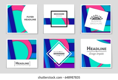 Abstract vector layout background set. For art template design, list, front page, mockup brochure theme style, banner, idea, cover, booklet, print, flyer, book, blank, card, ad, sign, sheet,, a4