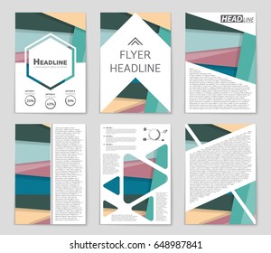 Abstract vector layout background set. For art template design, list, front page, mockup brochure theme style, banner, idea, cover, booklet, print, flyer, book, blank, card, ad, sign, sheet,, a4