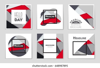 Abstract vector layout background set. For art template design, list, front page, mockup brochure theme style, banner, idea, cover, booklet, print, flyer, book, blank, card, ad, sign, sheet,, a4