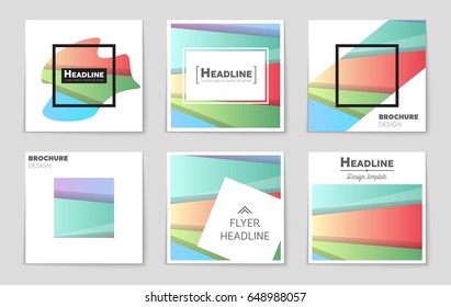 Abstract vector layout background set. For art template design, list, front page, mockup brochure theme style, banner, idea, cover, booklet, print, flyer, book, blank, card, ad, sign, sheet,, a4
