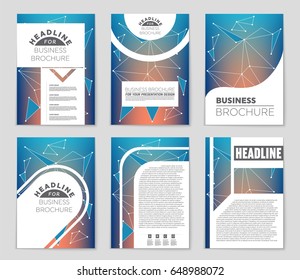 Abstract vector layout background set. For art template design, list, front page, mockup brochure theme style, banner, idea, cover, booklet, print, flyer, book, blank, card, ad, sign, sheet,, a4
