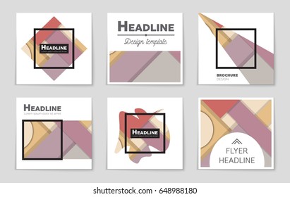 Abstract vector layout background set. For art template design, list, front page, mockup brochure theme style, banner, idea, cover, booklet, print, flyer, book, blank, card, ad, sign, sheet,, a4