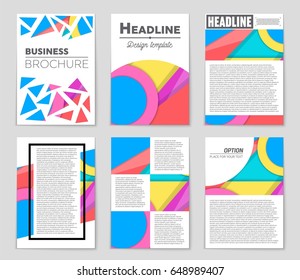 Abstract vector layout background set. For art template design, list, front page, mockup brochure theme style, banner, idea, cover, booklet, print, flyer, book, blank, card, ad, sign, sheet,, a4