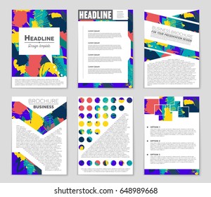 Abstract vector layout background set. For art template design, list, front page, mockup brochure theme style, banner, idea, cover, booklet, print, flyer, book, blank, card, ad, sign, sheet,, a4