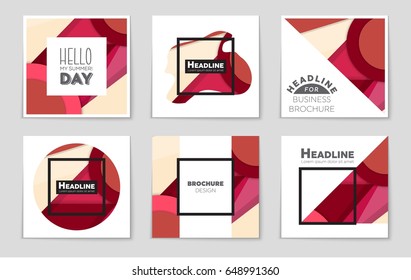 Abstract vector layout background set. For art template design, list, front page, mockup brochure theme style, banner, idea, cover, booklet, print, flyer, book, blank, card, ad, sign, sheet,, a4