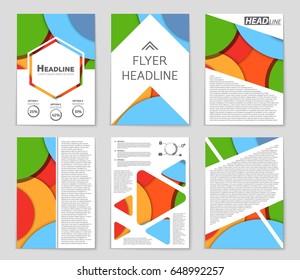 Abstract vector layout background set. For art template design, list, front page, mockup brochure theme style, banner, idea, cover, booklet, print, flyer, book, blank, card, ad, sign, sheet,, a4