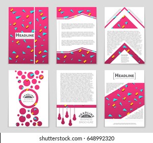 Abstract vector layout background set. For art template design, list, front page, mockup brochure theme style, banner, idea, cover, booklet, print, flyer, book, blank, card, ad, sign, sheet,, a4