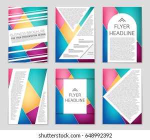 Abstract vector layout background set. For art template design, list, front page, mockup brochure theme style, banner, idea, cover, booklet, print, flyer, book, blank, card, ad, sign, sheet,, a4