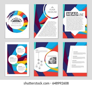 Abstract vector layout background set. For art template design, list, front page, mockup brochure theme style, banner, idea, cover, booklet, print, flyer, book, blank, card, ad, sign, sheet,, a4