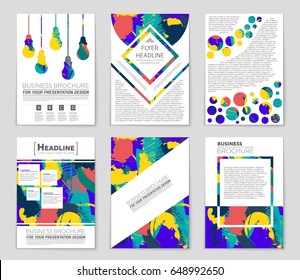 Abstract vector layout background set. For art template design, list, front page, mockup brochure theme style, banner, idea, cover, booklet, print, flyer, book, blank, card, ad, sign, sheet,, a4