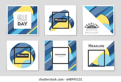 Abstract vector layout background set. For art template design, list, front page, mockup brochure theme style, banner, idea, cover, booklet, print, flyer, book, blank, card, ad, sign, sheet,, a4