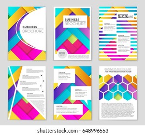 Abstract vector layout background set. For art template design, list, front page, mockup brochure theme style, banner, idea, cover, booklet, print, flyer, book, blank, card, ad, sign, sheet,, a4