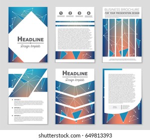 Abstract vector layout background set. For art template design, list, front page, mockup brochure theme style, banner, idea, cover, booklet, print, flyer, book, blank, card, ad, sign, sheet,, a4