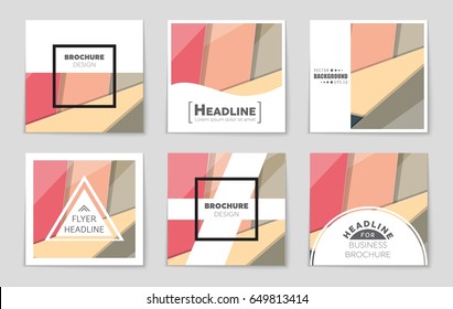 Abstract vector layout background set. For art template design, list, front page, mockup brochure theme style, banner, idea, cover, booklet, print, flyer, book, blank, card, ad, sign, sheet,, a4