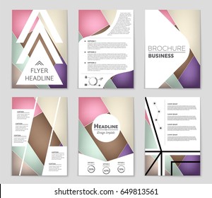 Abstract vector layout background set. For art template design, list, front page, mockup brochure theme style, banner, idea, cover, booklet, print, flyer, book, blank, card, ad, sign, sheet,, a4