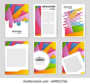 Abstract vector layout background set. For art template design, list, front page, mockup brochure theme style, banner, idea, cover, booklet, print, flyer, book, blank, card, ad, sign, sheet,, a4