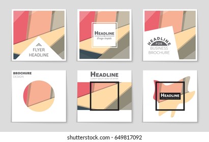 Abstract vector layout background set. For art template design, list, front page, mockup brochure theme style, banner, idea, cover, booklet, print, flyer, book, blank, card, ad, sign, sheet,, a4