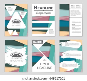 Abstract vector layout background set. For art template design, list, front page, mockup brochure theme style, banner, idea, cover, booklet, print, flyer, book, blank, card, ad, sign, sheet,, a4