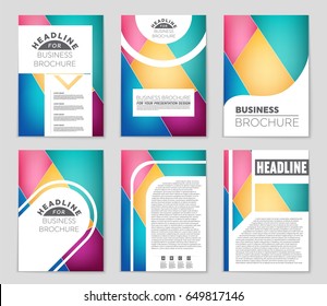 Abstract vector layout background set. For art template design, list, front page, mockup brochure theme style, banner, idea, cover, booklet, print, flyer, book, blank, card, ad, sign, sheet,, a4