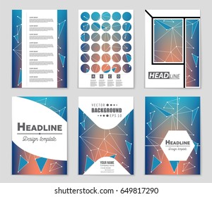Abstract vector layout background set. For art template design, list, front page, mockup brochure theme style, banner, idea, cover, booklet, print, flyer, book, blank, card, ad, sign, sheet,, a4