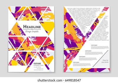 Abstract vector layout background set. For art template design, list, front page, mockup brochure theme style, banner, idea, cover, booklet, print, flyer, book, blank, card, ad, sign, sheet,, a4.