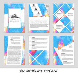 Abstract vector layout background set. For art template design, list, front page, mockup brochure theme style, banner, idea, cover, booklet, print, flyer, book, blank, card, ad, sign, sheet,, a4