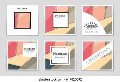 Abstract vector layout background set. For art template design, list, front page, mockup brochure theme style, banner, idea, cover, booklet, print, flyer, book, blank, card, ad, sign, sheet,, a4