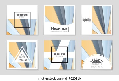 Abstract vector layout background set. For art template design, list, front page, mockup brochure theme style, banner, idea, cover, booklet, print, flyer, book, blank, card, ad, sign, sheet,, a4