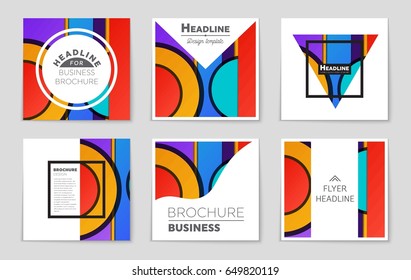 Abstract vector layout background set. For art template design, list, front page, mockup brochure theme style, banner, idea, cover, booklet, print, flyer, book, blank, card, ad, sign, sheet,, a4