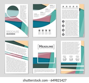 Abstract vector layout background set. For art template design, list, front page, mockup brochure theme style, banner, idea, cover, booklet, print, flyer, book, blank, card, ad, sign, sheet,, a4