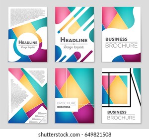 Abstract vector layout background set. For art template design, list, front page, mockup brochure theme style, banner, idea, cover, booklet, print, flyer, book, blank, card, ad, sign, sheet,, a4