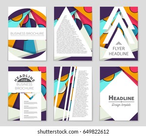 Abstract vector layout background set. For art template design, list, front page, mockup brochure theme style, banner, idea, cover, booklet, print, flyer, book, blank, card, ad, sign, sheet,, a4