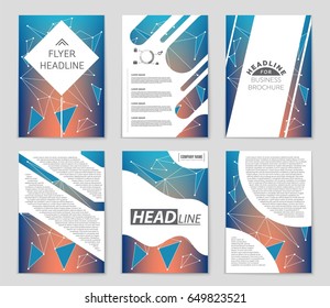 Abstract vector layout background set. For art template design, list, front page, mockup brochure theme style, banner, idea, cover, booklet, print, flyer, book, blank, card, ad, sign, sheet,, a4