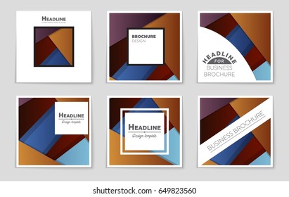 Abstract vector layout background set. For art template design, list, front page, mockup brochure theme style, banner, idea, cover, booklet, print, flyer, book, blank, card, ad, sign, sheet,, a4