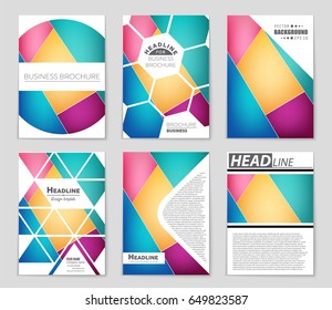 Abstract vector layout background set. For art template design, list, front page, mockup brochure theme style, banner, idea, cover, booklet, print, flyer, book, blank, card, ad, sign, sheet,, a4