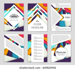 Abstract vector layout background set. For art template design, list, front page, mockup brochure theme style, banner, idea, cover, booklet, print, flyer, book, blank, card, ad, sign, sheet,, a4