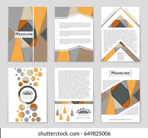 Abstract vector layout background set. For art template design, list, front page, mockup brochure theme style, banner, idea, cover, booklet, print, flyer, book, blank, card, ad, sign, sheet,, a4