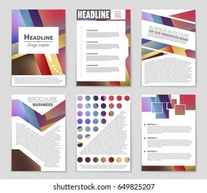 Abstract vector layout background set. For art template design, list, front page, mockup brochure theme style, banner, idea, cover, booklet, print, flyer, book, blank, card, ad, sign, sheet,, a4