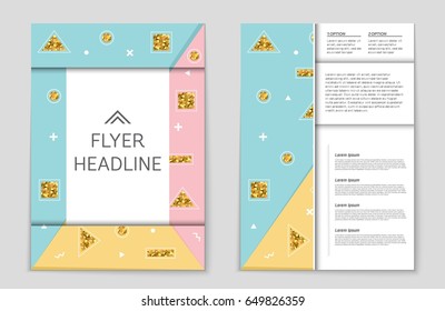 Abstract vector layout background set. For art template design, list, front page, mockup brochure theme style, banner, idea, cover, booklet, print, flyer, book, blank, card, ad, sign, sheet,, a4
