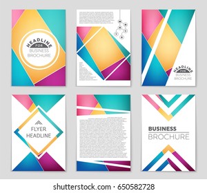 Abstract vector layout background set. For art template design, list, front page, mockup brochure theme style, banner, idea, cover, booklet, print, flyer, book, blank, card, ad, sign, sheet,, a4