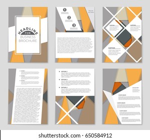 Abstract vector layout background set. For art template design, list, front page, mockup brochure theme style, banner, idea, cover, booklet, print, flyer, book, blank, card, ad, sign, sheet,, a4